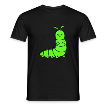 raupe - Männer T-Shirt - Schwarz - Vorne - AI Model Male 178 light (178cm)