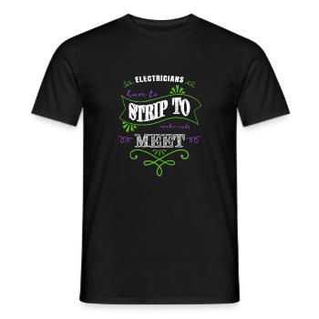 happy engineer funny quote electrician apprentice - Männer T-Shirt - Schwarz - Vorne - AI Model Male 178 light (178cm)