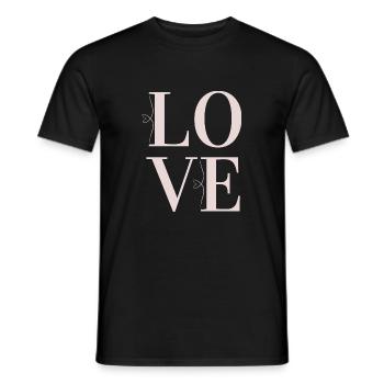 Amour - Liebe - T-shirt homme - noir - Devant - AI Model Male 178 light (178cm)