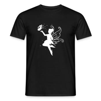 Fille Enfants Chemise Design / Fée Etoiles Papillon - T-shirt homme - noir - Devant - AI Model Male 178 light (178cm)