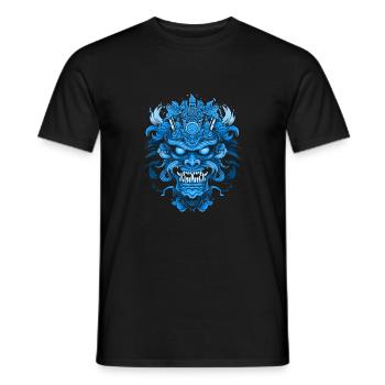Fantasy Drache Anime Drachenkopf Mythisches Reptil - Männer T-Shirt - Schwarz - Vorne - AI Model Male 178 light (178cm)