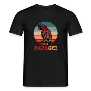 Papa Papagei Vater und Sohn Geschenkidee - Männer T-Shirt - Schwarz - Vorne - AI Model Male 178 light (178cm)