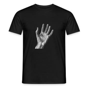 Black and white palm - Men's T-Shirt - black - Front - AI Model Male 178 light (178cm)