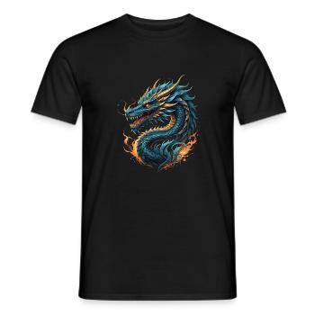 chinesischer feuerdrache - Männer T-Shirt - Schwarz - Vorne - AI Model Male 178 light (178cm)