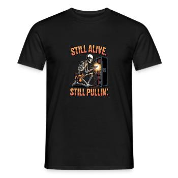 Funny Electrician Design for Men - Men's T-Shirt - black - Front - AI Model Male 178 light (178cm)