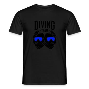 Diving Team Diving - Men's T-Shirt - black - Front - AI Model Male 178 light (178cm)
