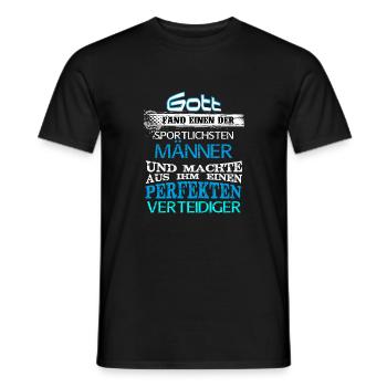 Geschenk Gott sportlich Männer Verteidiger - Männer T-Shirt - Schwarz - Vorne - AI Model Male 178 light (178cm)