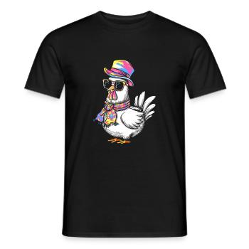 I Love My Chickens - Funny Chickens Cartoon - Men's T-Shirt - black - Front - AI Model Male 178 light (178cm)