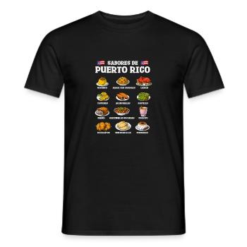 Puerto Rico Foods - Men's T-Shirt - black - Front - AI Model Male 178 light (178cm)