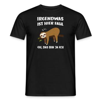 Irgendwas ist hier faul - Oh das bin ja ich - Männer T-Shirt - Schwarz - Vorne - AI Model Male 178 light (178cm)