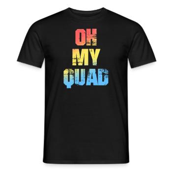 Oh My Quad ATV Slogan für Quad-Fahrer - Männer T-Shirt - Schwarz - Vorne - AI Model Male 178 light (178cm)