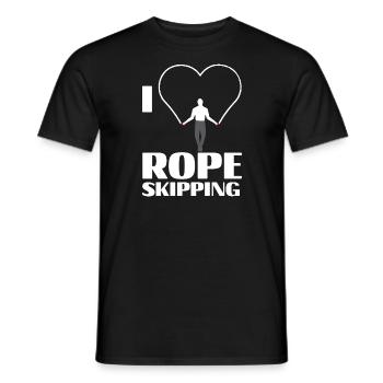 Ich liebe Seilspringen Design für Seilspringer - Männer T-Shirt - Schwarz - Vorne - AI Model Male 178 light (178cm)