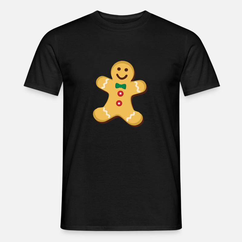 lebkuchenmann - Männer T-Shirt - Schwarz
