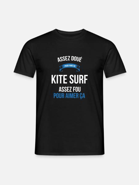 Kite surf assez doué fou homme - T-shirt homme - noir