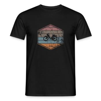 Moped - Männer T-Shirt - Schwarz - Vorne - AI Model Male 178 light (178cm)