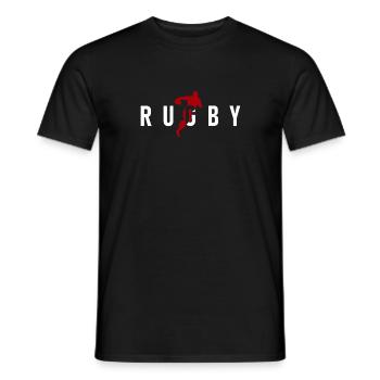 RUGBY Rugby Player - Men's T-Shirt - black - Front - AI Model Male 178 light (178cm)