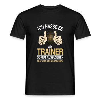 Trainer Spruch - Männer T-Shirt - Schwarz - Vorne - AI Model Male 178 light (178cm)
