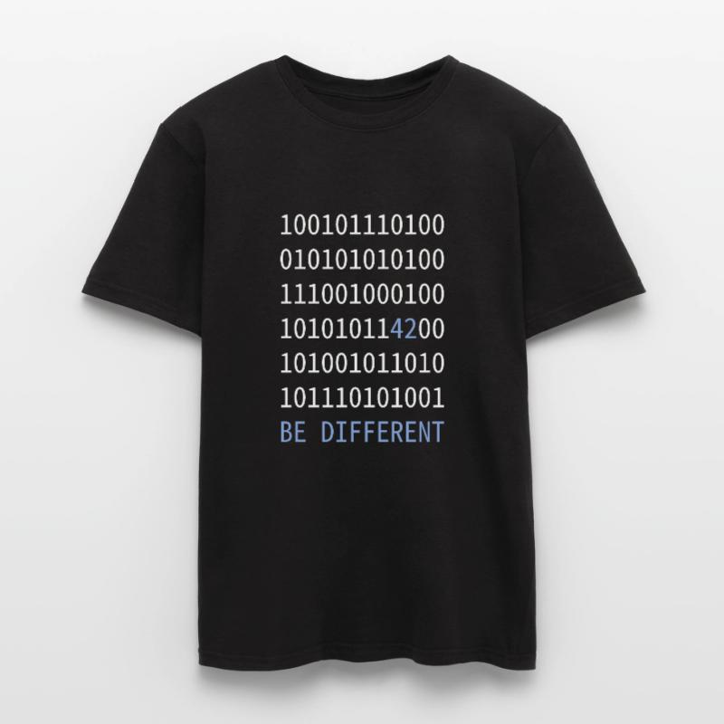 be different - Like a 42 in binary code Men's T-Shirt