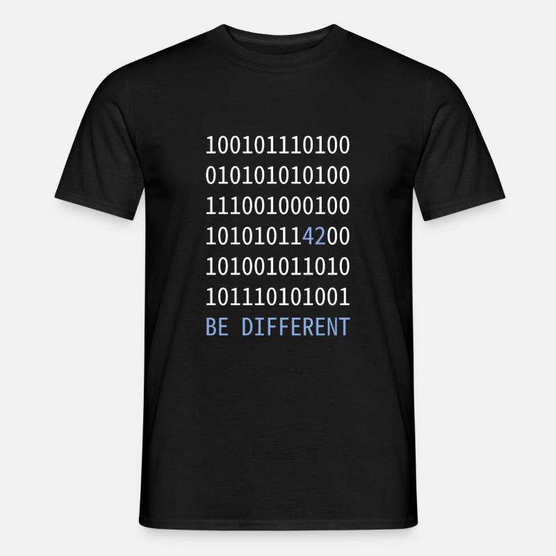 be different - Like a 42 in binary code - Men’s T-shirt - black