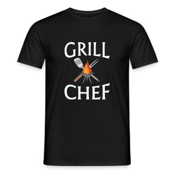 Grillchef Grillmeister Grillexperte - Männer T-Shirt - Schwarz - Vorne - AI Model Male 178 light (178cm)