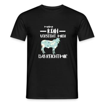 Kuhflüsterin Landwirtin Bäuerin Landleben Kuh - Männer T-Shirt - Schwarz - Vorne - AI Model Male 178 light (178cm)