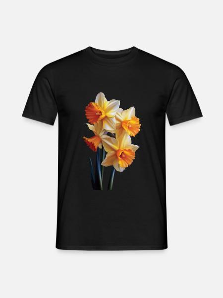 Narzisse - Männer T-Shirt - Schwarz