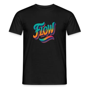 Lassen Sie es fließen - Männer T-Shirt - Schwarz - Vorne - AI Model Male 178 light (178cm)
