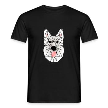 Wild White Wolf - Männer T-Shirt - Schwarz - Vorne - AI Model Male 178 light (178cm)