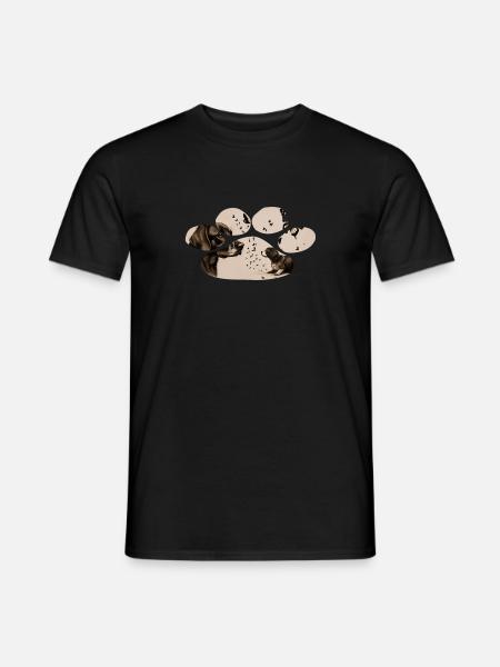 the dog and the butterfly - Men's T-Shirt - black