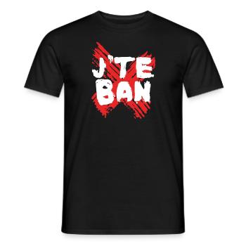 J'te ban - T-shirt homme - noir - Devant - AI Model Male 178 light (178cm)