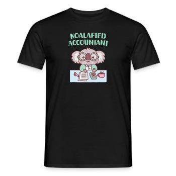 Joli Koala Koalafied Accountant Pun - T-shirt homme - noir - Devant - AI Model Male 178 light (178cm)