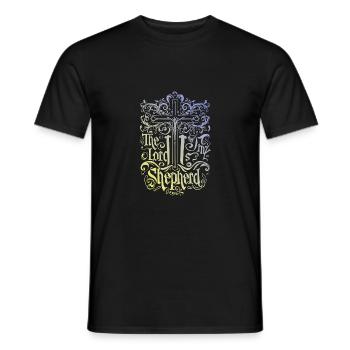 Der Herr Ist Mein Hirte Jesus Bibelspruch - Männer T-Shirt - Schwarz - Vorne - AI Model Male 178 light (178cm)