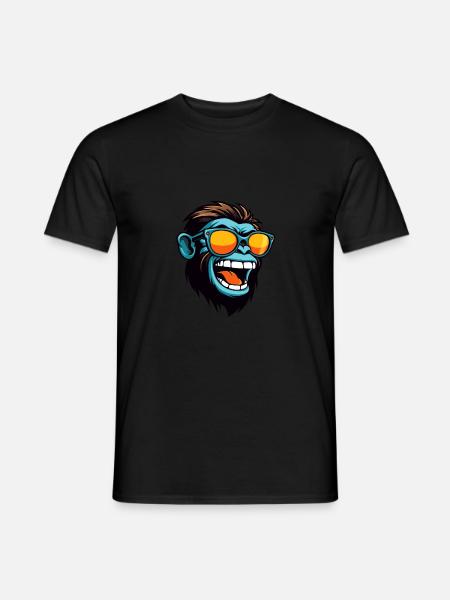 Monkey Head Portrait Cool - Men's T-Shirt - black