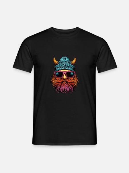 Viking Head Party Warrior - Men's T-Shirt - black