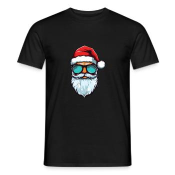 Santa Claus Cool Christmas - Men's T-Shirt - black - Front - AI Model Male 178 light (178cm)