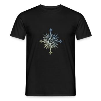 Kompass Symbol - Männer T-Shirt - Schwarz - Vorne - AI Model Male 178 light (178cm)