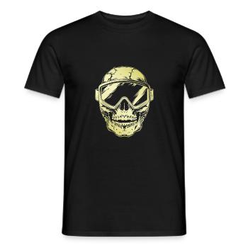 Ski Ski Goggles Skull - Men's T-Shirt - black - Front - AI Model Male 178 light (178cm)