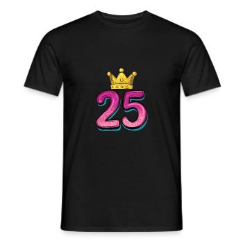 25 Number Jersey Crown - Men's T-Shirt - black - Front - AI Model Male 178 light (178cm)