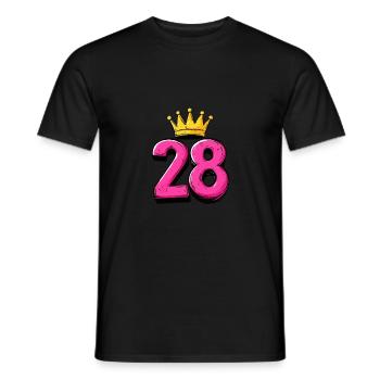 28 Number Jersey Crown - Men's T-Shirt - black - Front - AI Model Male 178 light (178cm)