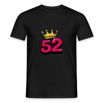 52 Numéro Jersey Couronne - T-shirt homme - noir - Devant - AI Model Male 178 light (178cm)