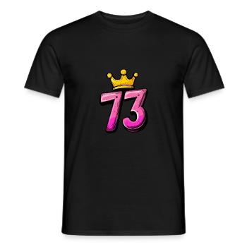 73 Numéro Jersey Couronne - T-shirt homme - noir - Devant - AI Model Male 178 light (178cm)