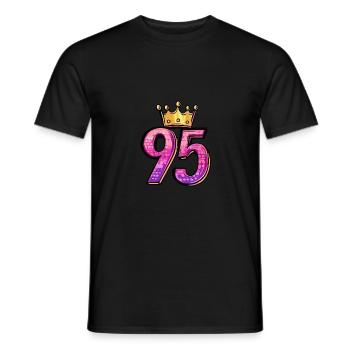95 Numéro Jersey Couronne - T-shirt homme - noir - Devant - AI Model Male 178 light (178cm)