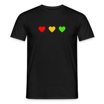 Reggae Love Rastafari Dreadlocks Heart Gift - Men's T-Shirt - black - Front - AI Model Male 178 light (178cm)