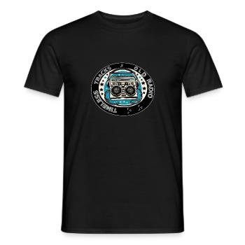Alte zeitlose Radio-Tracks - Männer T-Shirt - Schwarz - Vorne - AI Model Male 178 light (178cm)