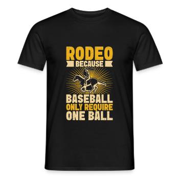Western Rider Rodeo Only Require Cowgirls Rodeo - Men's T-Shirt - black - Front - AI Model Male 178 light (178cm)