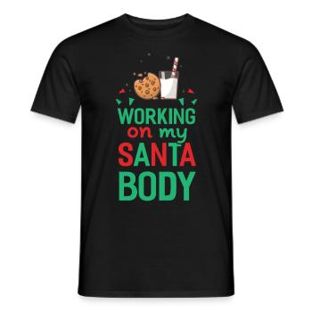 Mon corps de Père Noël - Cadeau, Noël, Noël - T-shirt homme - noir - Devant - AI Model Male 178 light (178cm)