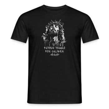 Jesus Caliber 45acp - Sport Shooter IPSC 45auto - T-shirt homme - noir - Devant - AI Model Male 178 light (178cm)