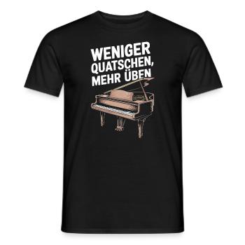 Piano Spieler Konzertflügel Klavier und Pianist - Männer T-Shirt - Schwarz - Vorne - AI Model Male 178 light (178cm)