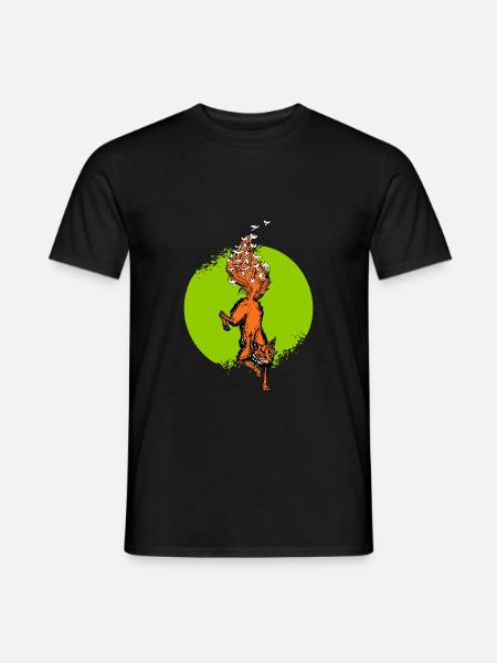 A Fox has Dreams - Men's T-Shirt - black