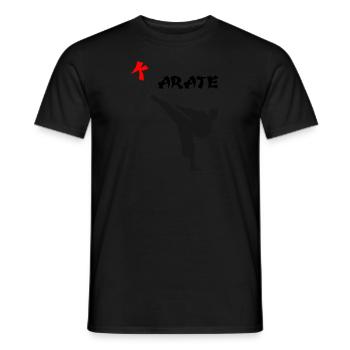 karate - Men's T-Shirt - black - Front - AI Model Male 178 light (178cm)